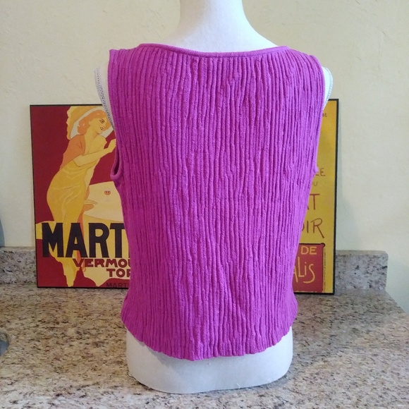 St. John Textured Knit Camisole Crop Top Shell EUC - Picture 3 of 8